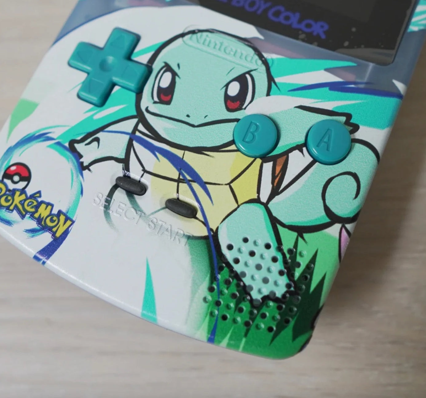 Nintendo Gameboy Color Squirtle, Squirtle Custom Shell