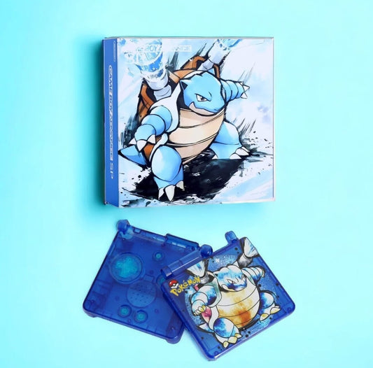 Game Boy Advance SP-Carcasa y caja personalizada, pantalla IPS retroiluminada-Blastoise