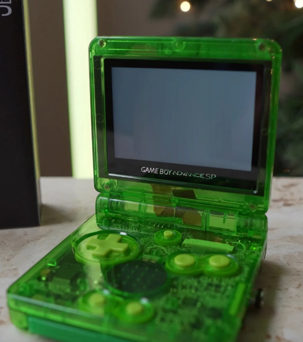 Rayquaza Shell GBASP exklusives UV-Kit Bildschirm LCD-Kit für Gameboy Advanced SP Hintergrundbeleuchtung LCD