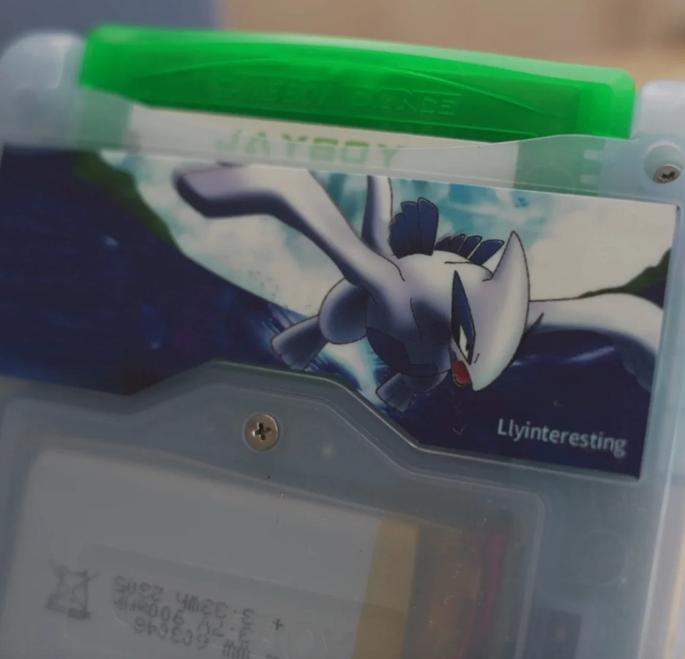 Lugia Shell gbasp exclusivo para LCD kit para Gameboy avanzada SP retroiluminación LCD