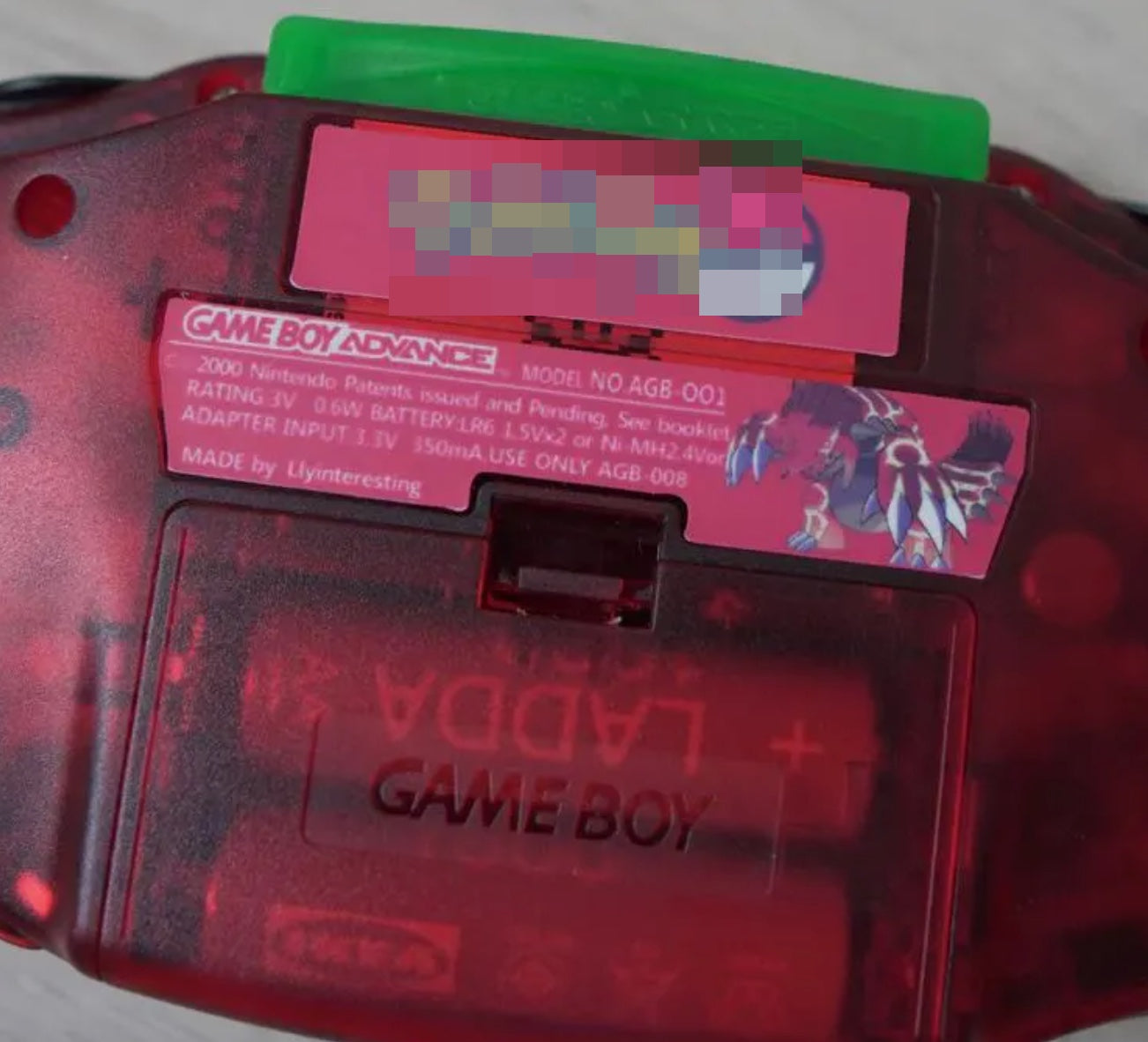 Groudon Game Boy Advance Shell