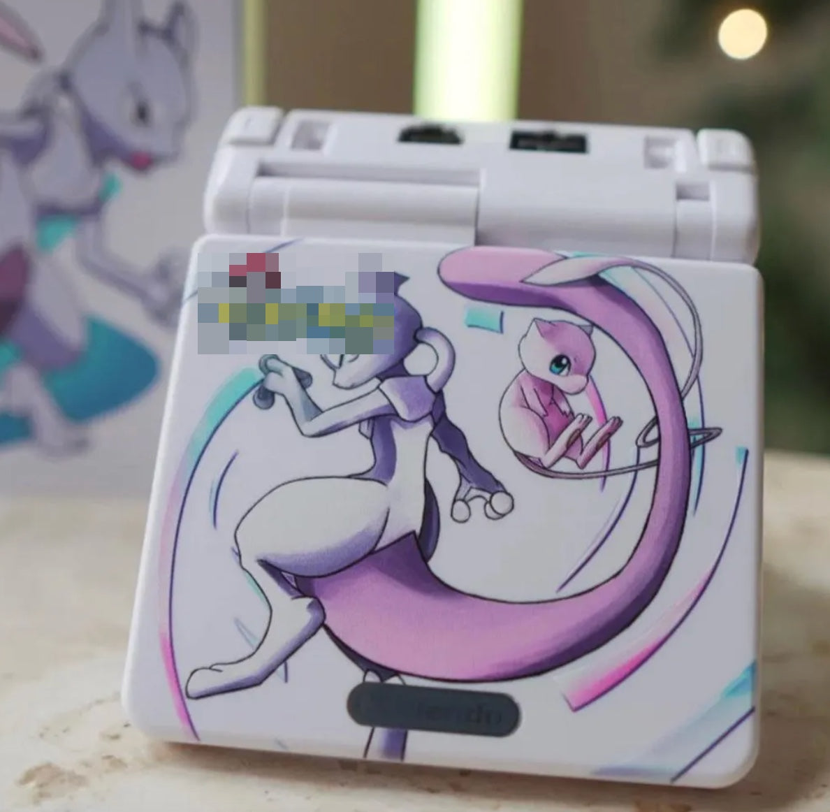 Mew & Mewtwo Game Boy Advance SP Shell